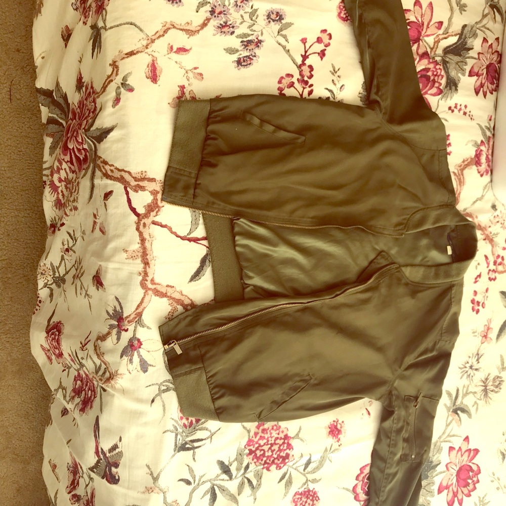 Blue Rain Army Green Basic Bomber Jacket. - image 1